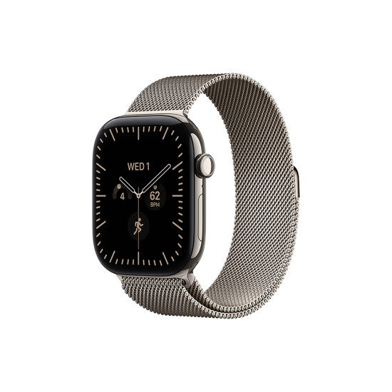 Apple Watch Series 12 GPS + Cellular 46mm Natural Titanium Case with Natural Milanese Loop