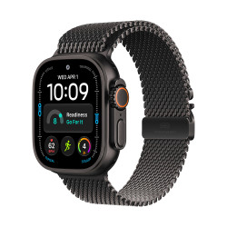 Apple Watch Ultra 4 GPS + Cellular 49mm Black Titanium Case with Black Titanium Milanese Loop