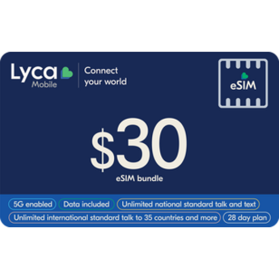 Lyca Mobile $30 eSIM