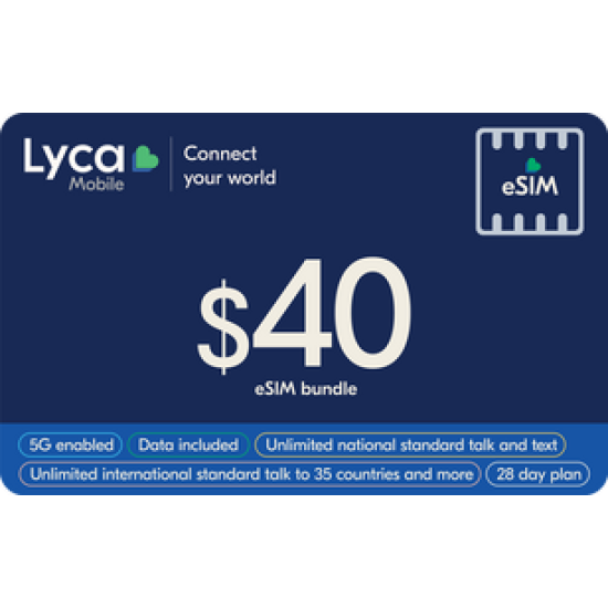 Lyca Mobile $40 eSIM
